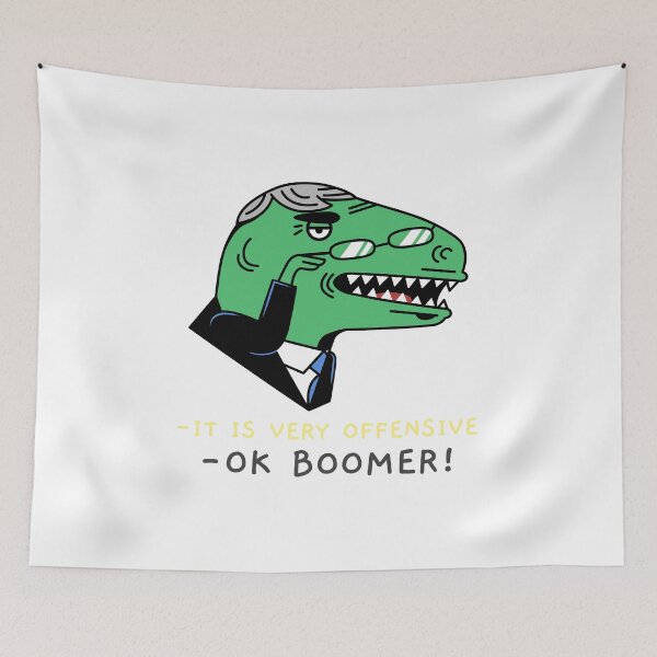 Item preview, Ok Boomer - Funny Dinosaur Design designed and sold by TheHillSpruce.