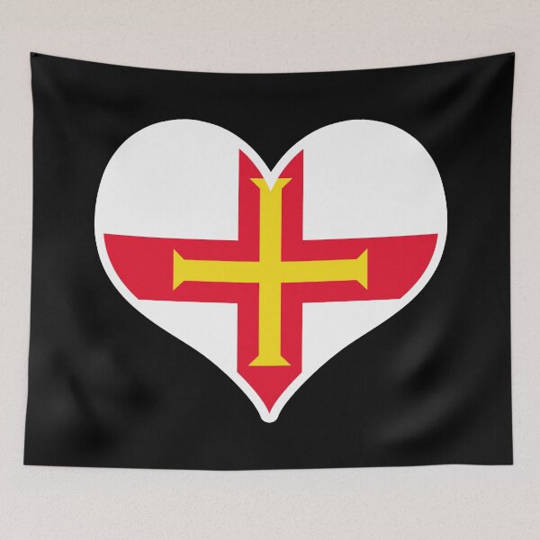 Item preview, Guernsey Flag Heart designed and sold by PKHalford.