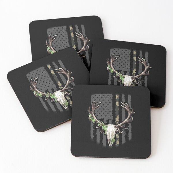 Item preview, Deer Hunting Skull American Camo USA Flag Buck designed and sold by Dressed For  Duty.
