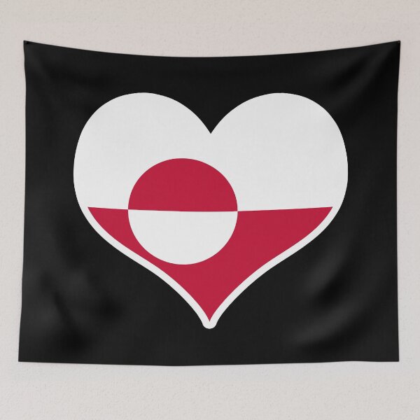 Item preview, Greenland Flag Heart designed and sold by PKHalford.