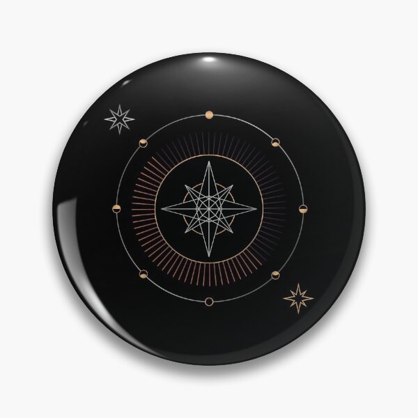 Item preview, Symbols Esoteric Geometry Astrological cardinal points moon and stars designed and sold by OldiesGoldies.