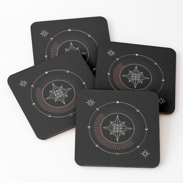 Item preview, Symbols Esoteric Geometry Astrological cardinal points moon and stars designed and sold by OldiesGoldies.
