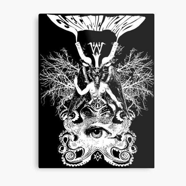 Electric Wizard - Baphomet (White) Metal Print