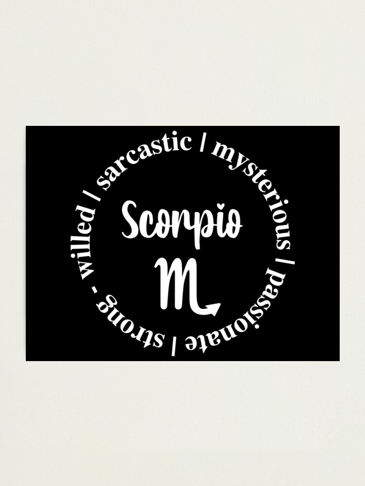 Zodiac Sign Scorpio Horoscope Zodiac Stars Astrology Zodiac Signs Properties Characteristics Photographic Print