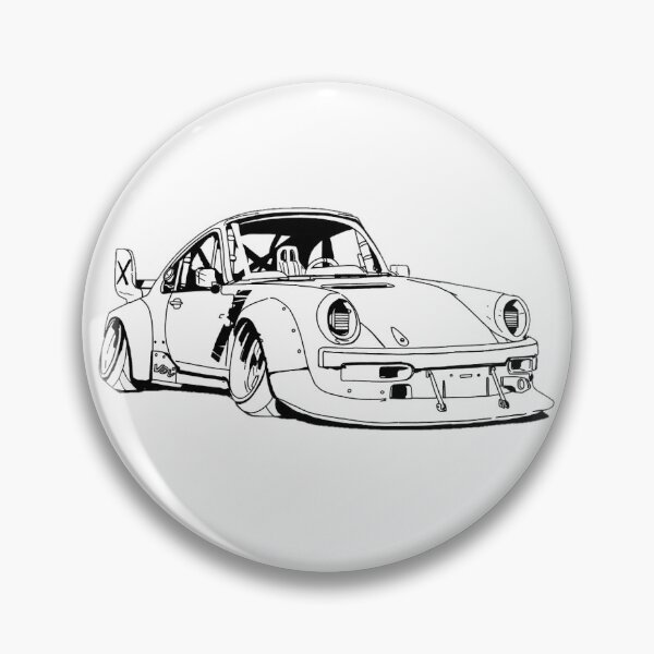 Item preview, Black and white porsche drawing designed and sold by AnthonyVdV.