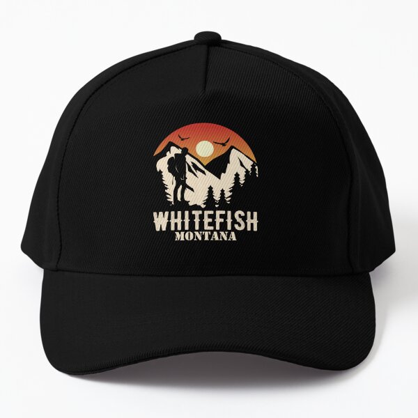 Whitefish Montana Ski Baseball Cap