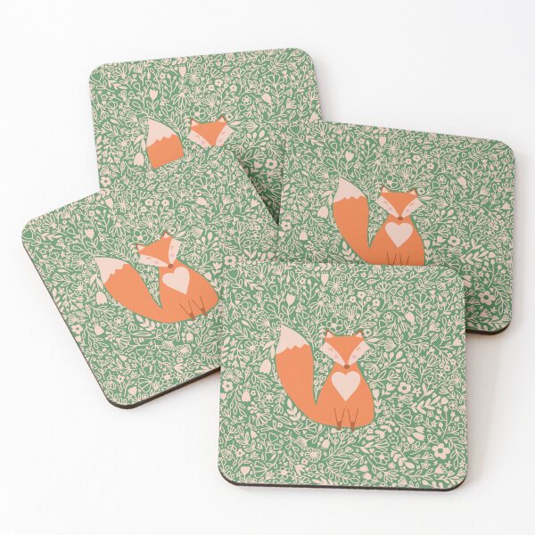 Item preview, Folk Art Fox in Flowers designed and sold by Stephanie McRae.