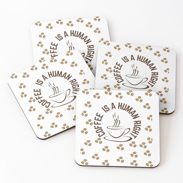 Item preview, Coffee is a human right, i love coffee designed and sold by mu-art.
