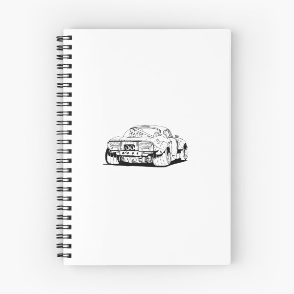 Item preview, Black and white tuned racecar drawing designed and sold by AnthonyVdV.