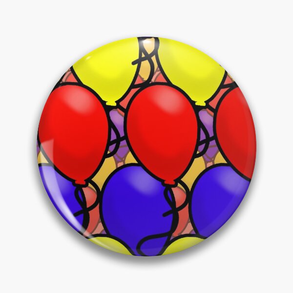 Aperçu de l'œuvre Ballons d'anniversaire de dessin animé pour enfants (couleurs de l'arc-en-ciel) créée et vendue par Caryn Pinkston.