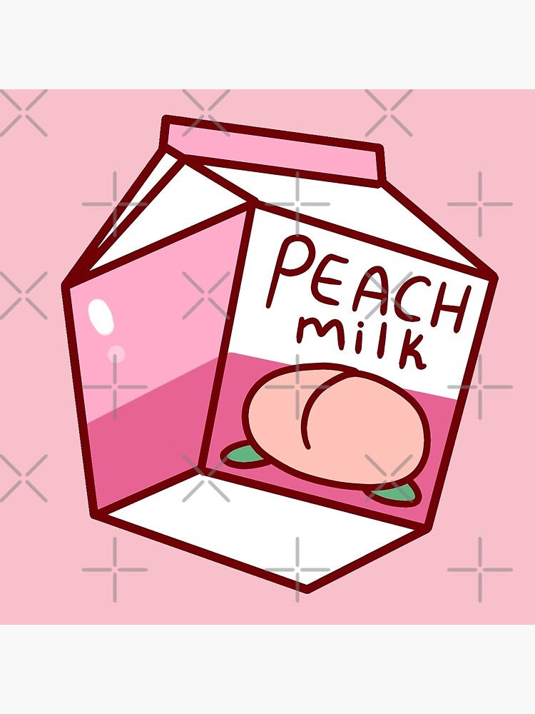 Peach Milk Carton Poster By Saradaboru Redbubble