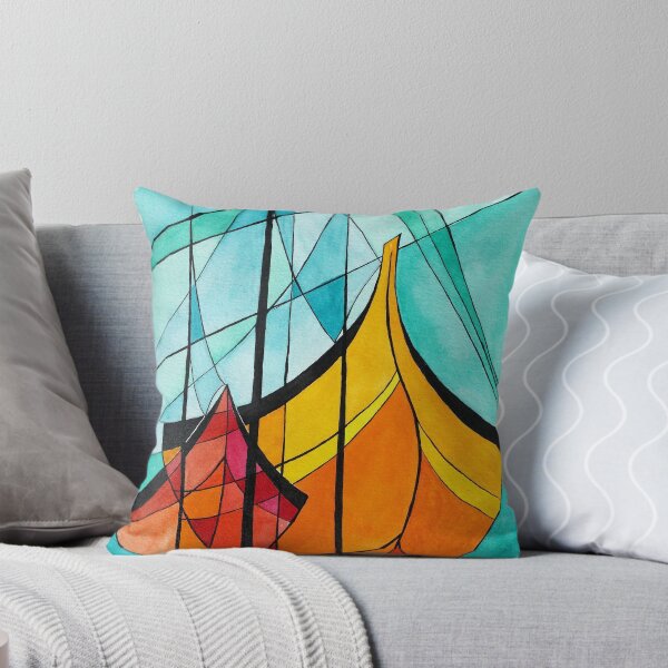 Item preview, Abstract Watercolour Sailboats designed and sold by DiBeauteous.