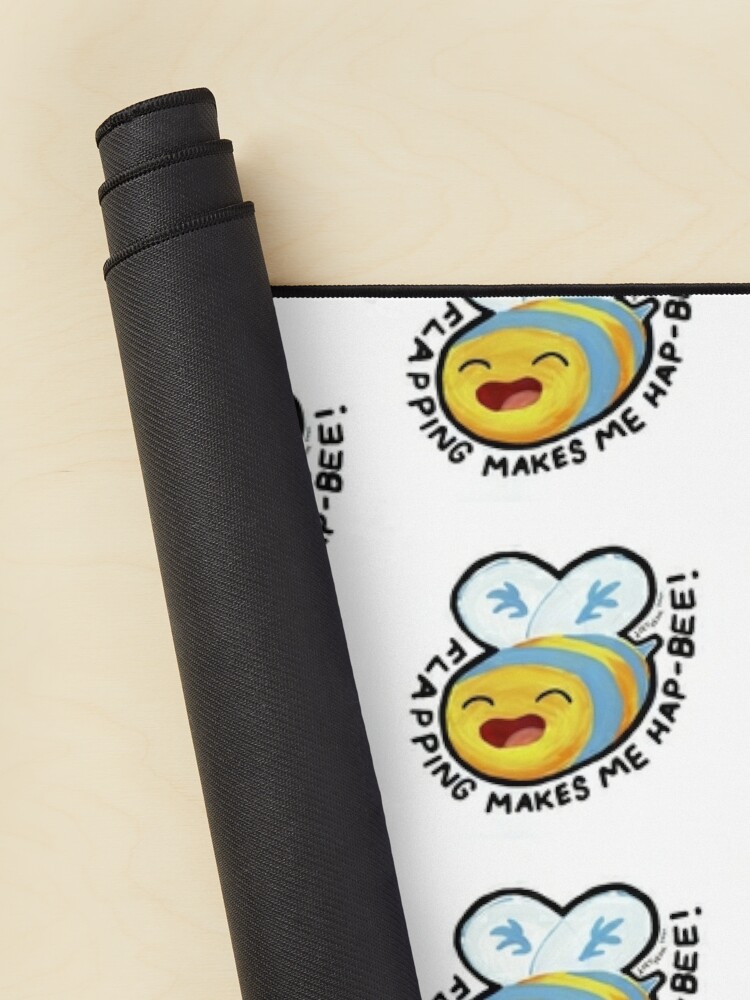 Alternate view of Stim Pride / Autistic Pride Cute Bee Sticker Mouse Pad