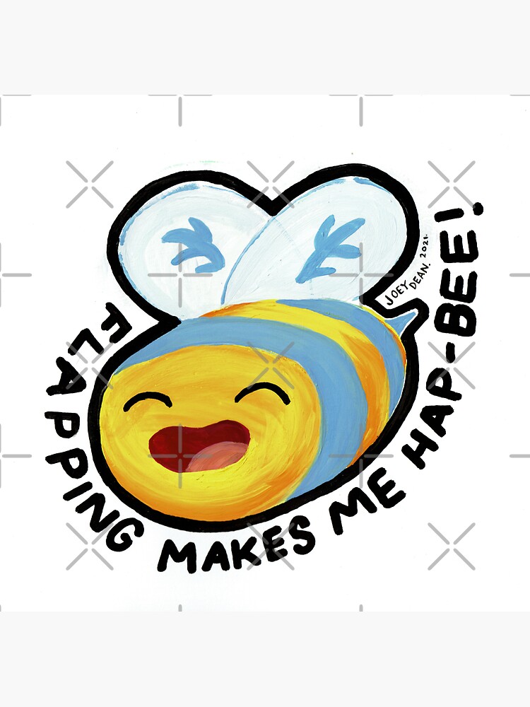Stim Pride / Autistic Pride Cute Bee Sticker by joeypokes