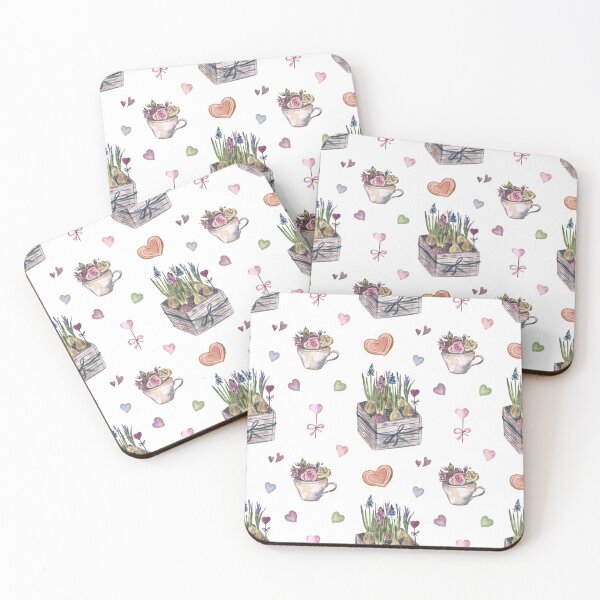 Item preview, Spring Flowers in a Wooden Box designed and sold by Flowersforbear.