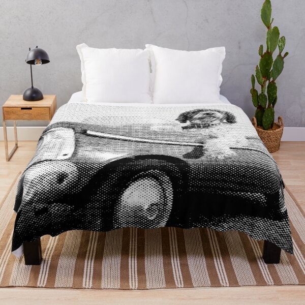 Item preview, Dog driving a car black and white designed and sold by SYNTASTIC.