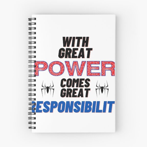 Item preview, With Great POWER Comes Great RESPONSIBILITY spider logos designed and sold by Awkward-Ginger.
