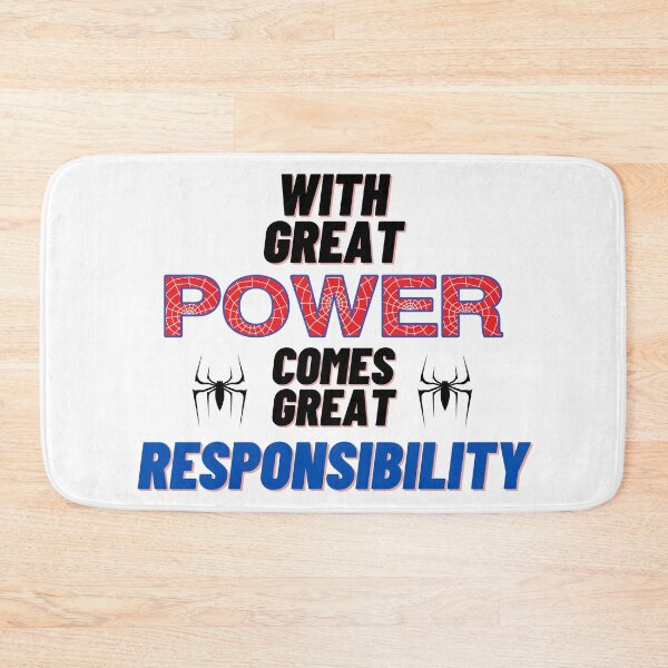 Item preview, With Great POWER Comes Great RESPONSIBILITY spider logos designed and sold by Awkward-Ginger.