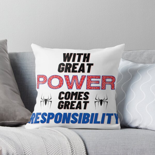 Item preview, With Great POWER Comes Great RESPONSIBILITY spider logos designed and sold by Awkward-Ginger.