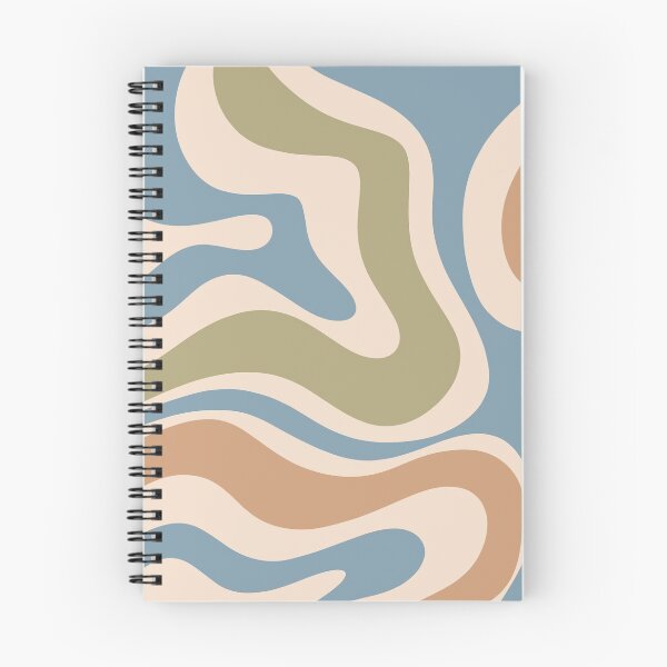 Item preview, Modern Retro Liquid Swirl Abstract Pattern Square in Muted Light Blue Green Buff designed and sold by kierkegaard.