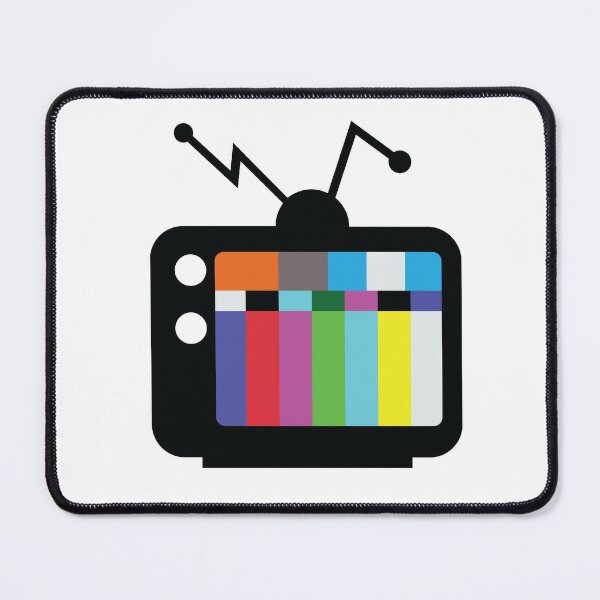 Vintage TV (Television) emoji logo  Mouse Pad