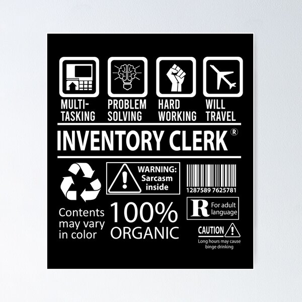 Item preview, Inventory Clerk T Shirt - MultiTasking Certified Job Gift Item Tee designed and sold by oslandefren.