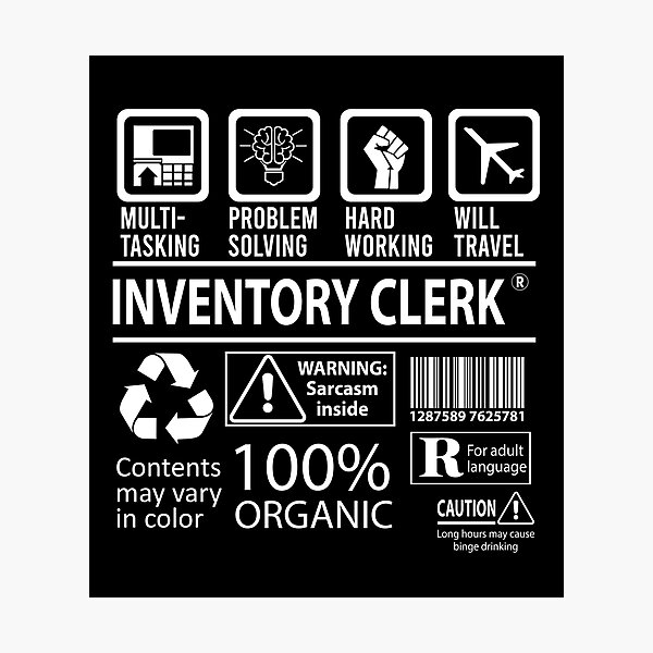 Item preview, Inventory Clerk T Shirt - MultiTasking Certified Job Gift Item Tee designed and sold by oslandefren.