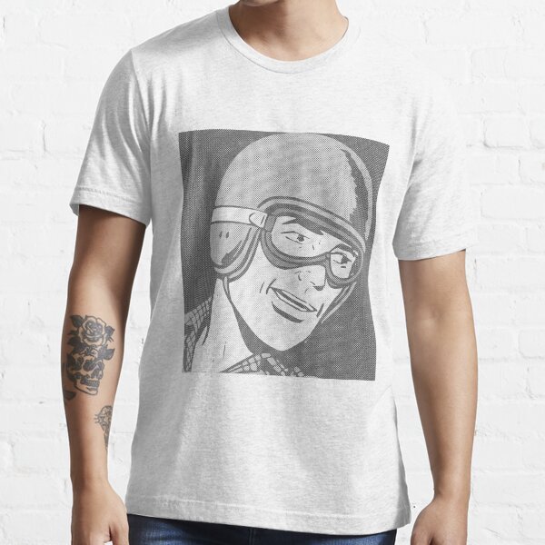 Comic Book Helmet Guy - Cartoon Face and Helmet Essential T-Shirt