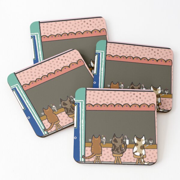 Item preview, Gatitos en el Milk Bar designed and sold by tuliptuliptulip.