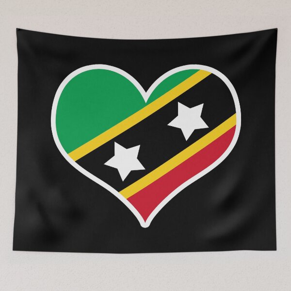 Item preview, Saint Kitts and Nevis Flag Heart designed and sold by PKHalford.