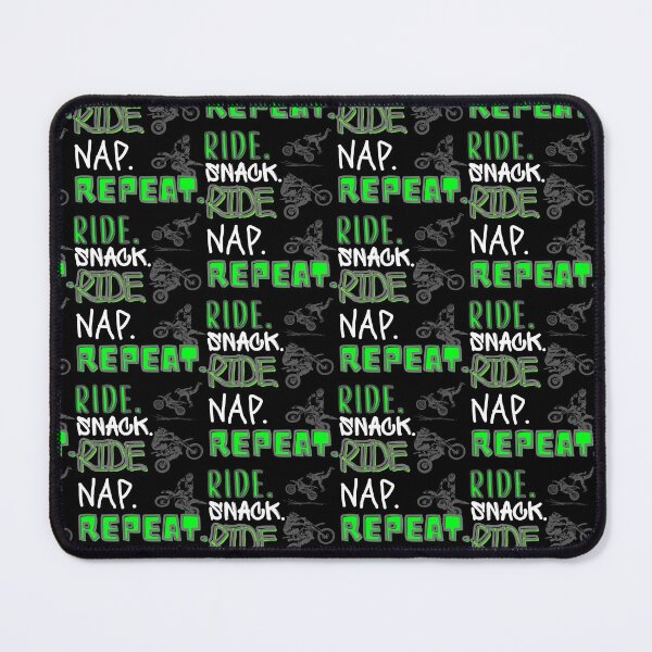 Item preview, The RIDE. SNACK. RIDE. NAP. REPEAT. Dirt Bike -Funny Motocross designed and sold by Rally-Girl.