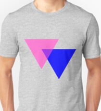 Bisexual Pride Symbol- Triangles Unisex T-Shirt