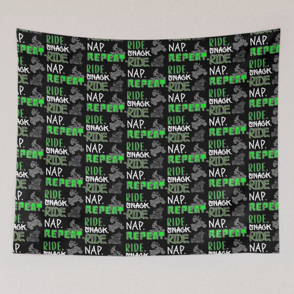 Item preview, The RIDE. SNACK. RIDE. NAP. REPEAT. Quad -Funny Motocross designed and sold by Rally-Girl.