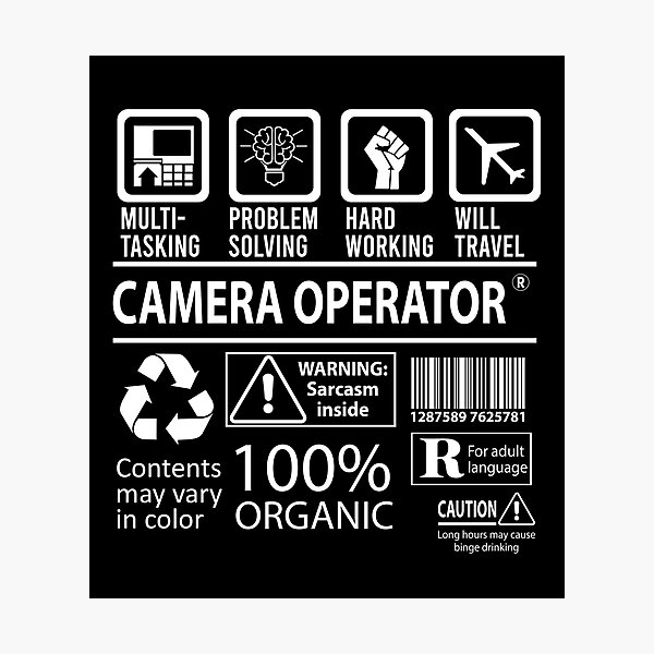 Item preview, Camera Operator T Shirt - MultiTasking Certified Job Gift Item Tee designed and sold by sabinacsnm.