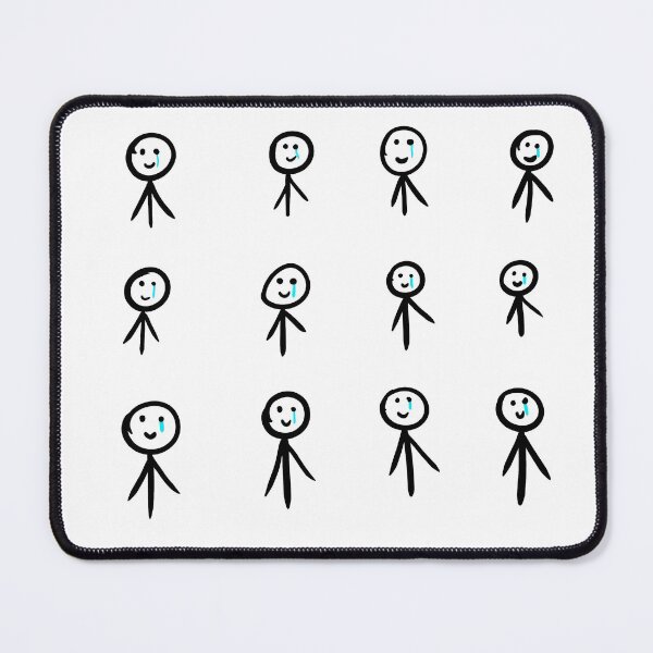 Item preview, Fake smile with tear Stickman designed and sold by Ralu04.
