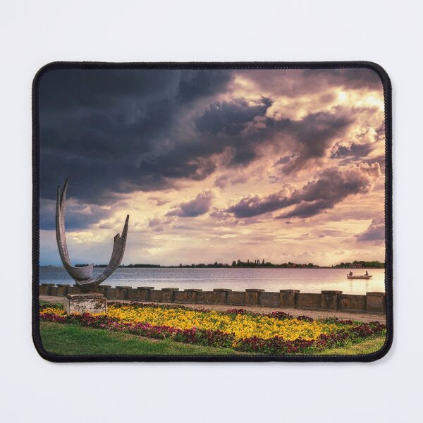 Item preview, The sculpture Wings on the Palic lake under the cloudy sky designed and sold by Dejan Travica.