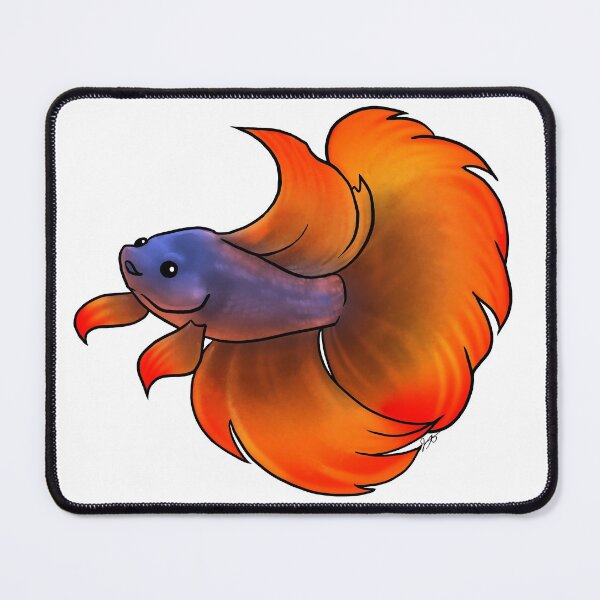 Item preview, Orange and Indigo Betta Fish designed and sold by Jennifer Stolzer.
