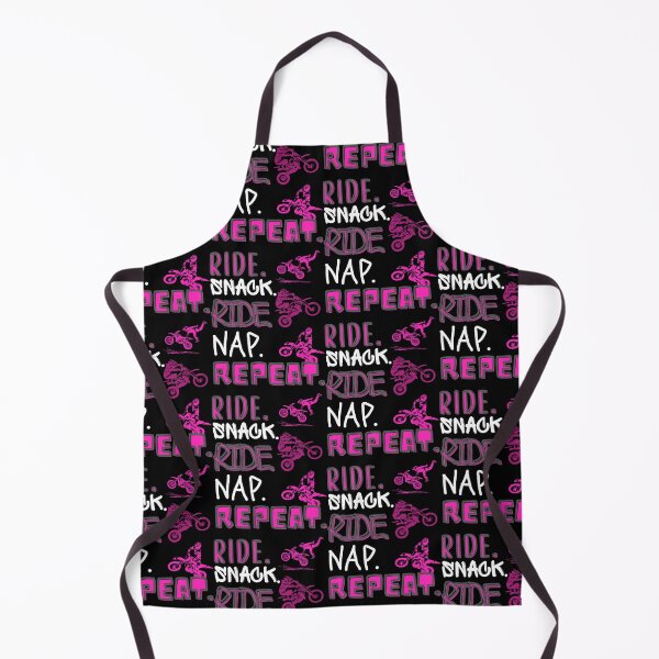 Item preview, The RIDE. SNACK. RIDE. NAP. REPEAT. Pink Dirt Bike -Funny Motocross designed and sold by Rally-Girl.