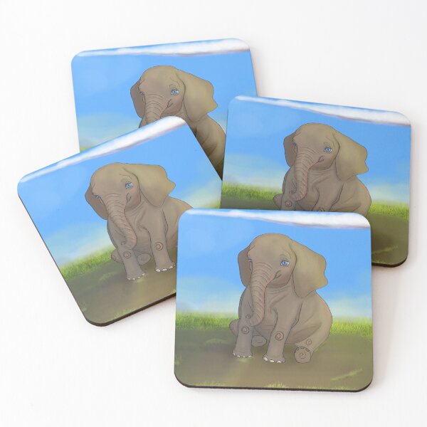 Item preview, Baby Elephant Enjoying the Day designed and sold by Brushes with Nature.