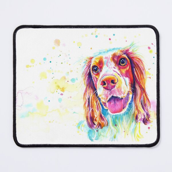 Item preview, Cocker Spaniel Dog Rainbow Watercolor Portrait Painting designed and sold by CariJohnstonArt.