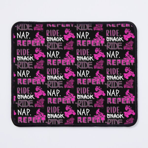 Item preview, The RIDE. SNACK. RIDE. NAP. REPEAT. Pink Quad -Funny Motocross designed and sold by Rally-Girl.