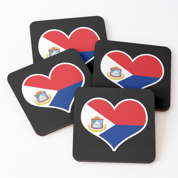 Item preview, Sint Maarten Flag Heart designed and sold by PKHalford.
