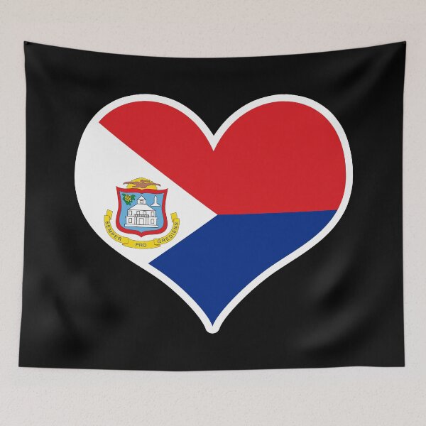 Item preview, Sint Maarten Flag Heart designed and sold by PKHalford.