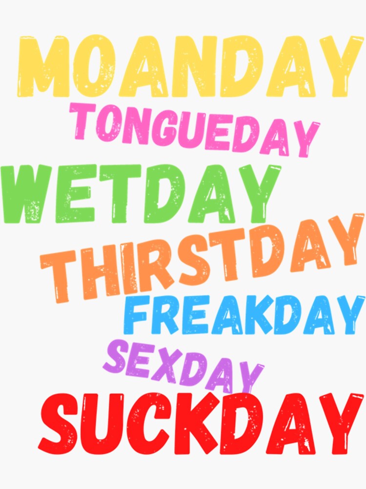 Days Of The Week Printable Signs Free Porn Sex Picture 5312