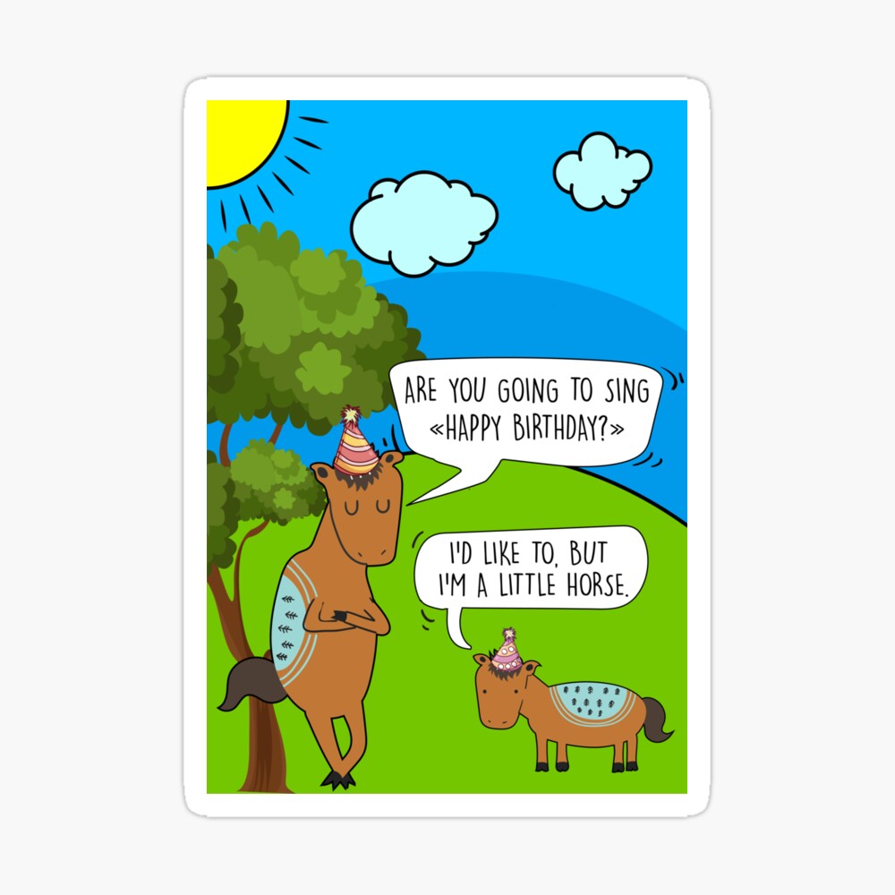 little horse  baby horse Happy Birthday Details about   Greeting cards 