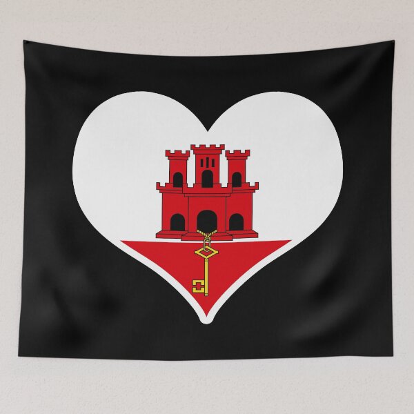 Item preview, Gibraltar Flag Heart designed and sold by PKHalford.