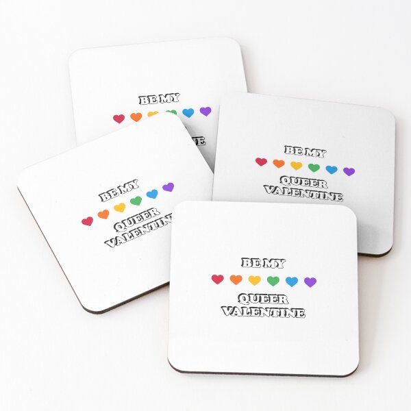 Item preview, Be my queer valentine - rainbow hearts designed and sold by Inspirationmotivation.