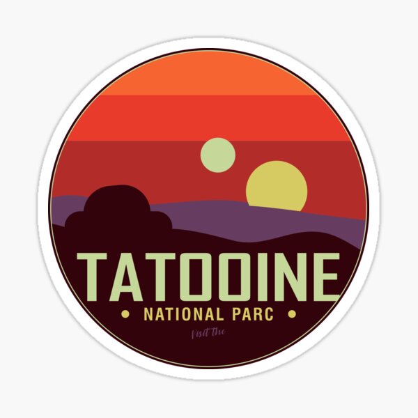 Vista previa del artículo con la obra «visita la puesta de sol binaria de Tatooine», diseñado y vendido por Omochiroi.