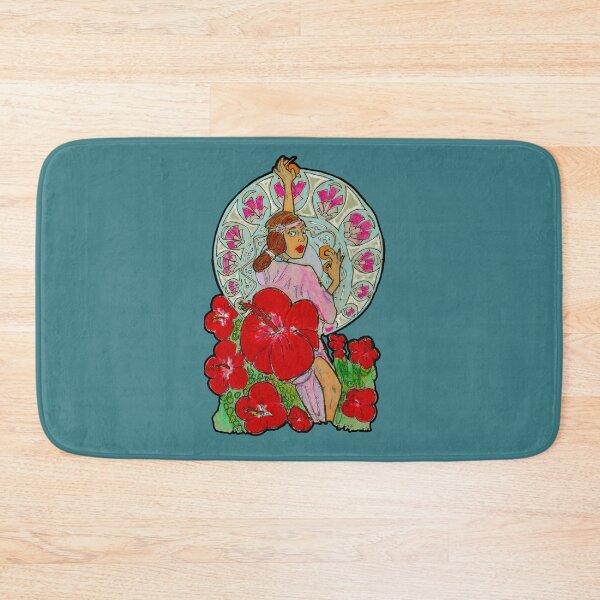 Item preview, StarBelly Art Nouveau Alyssa with Red Hibiscus designed and sold by Starbelly208.