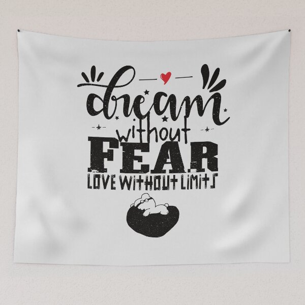 Item preview, dream without fear love without limits - inspirational quotes designed and sold by VichallanStudio.